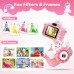 TIATUA Appareil Photo Enfant,2.0 Pouces Appareil Photo Numérique, 20MP/1080P Caméra Vidéo Selfie,32G Carte, Lecteur de Cartes, Cadeaux pour Enfants de 3 à 12 Ans (Rose)